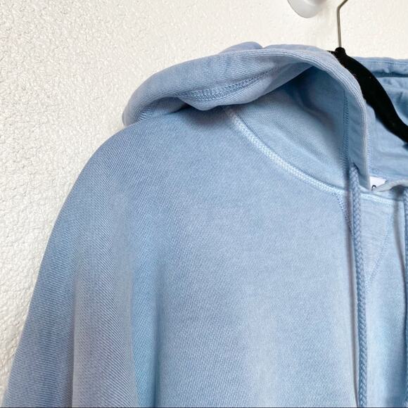 NWT BDG Slouchy Cropped Hoodie Dusty Blue Size Small - Picture 4 of 12